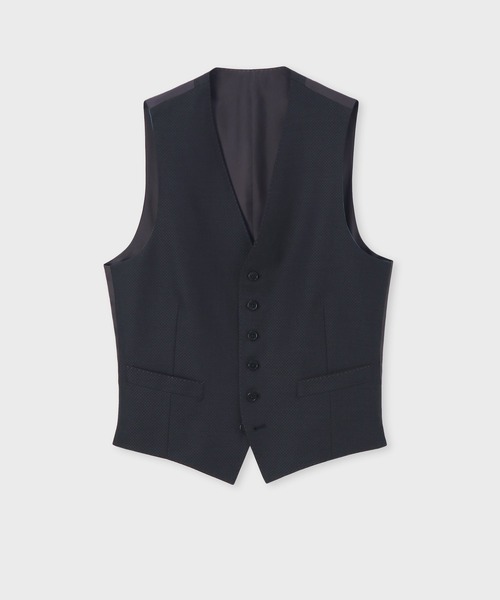 Paul Smith(ポールスミス)の「ジオメトリックパターン 6ボタンベスト / 153006 790N(スーツベスト・メンズ・ネイビー/ダークグレー・MEDIUM/LARGE/X-LARGE)」の2枚目の写真