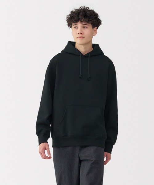 無印良品（ムジルシリョウヒン）の「紳士　スウェットプルパーカ（スウェット・メンズ・グレー/ブラック/ブルー系・S/M/L/XL）」の2枚目の写真