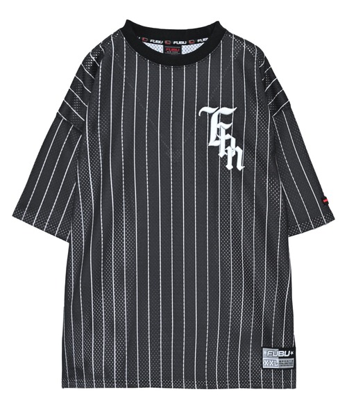 FUBU( フブ)の「FUBU/フブ ストライプ半袖Tシャツ メッシュ ロゴ 刺繍(Tシャツ/カットソー・メンズ・ホワイト/ネイビー/ブラック・L/XL/XXL/M)」の22枚目の写真