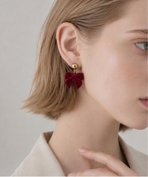 【rae】ベロアリボンモチーフピアス