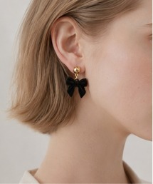 【rae】ベロアリボンモチーフピアス
