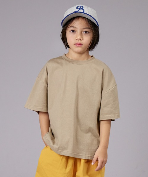 PAIRMANON STREET（ペアマノンストリート）の「【PAIRMANON STREET】無地 シンプル クレイジー 半袖 Tシャツ（Tシャツ/カットソー・キッズ・ベージュ系その他/ピンク/カーキ/ベージュ/イエロー/ホワイト系その他/ホワイト/ブラック/パープル/ブラック系その他・130/140/150/100/120/160/90/110）」の5枚目の写真