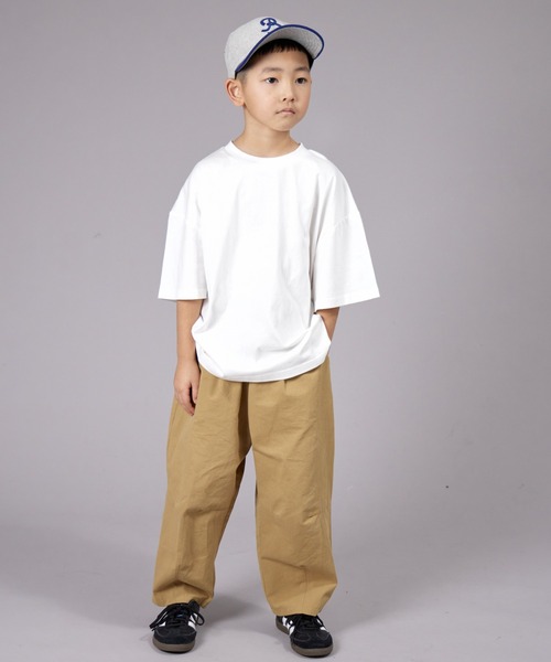 PAIRMANON STREET（ペアマノンストリート）の「【PAIRMANON STREET】無地 シンプル クレイジー 半袖 Tシャツ（Tシャツ/カットソー・キッズ・ベージュ系その他/ピンク/カーキ/ベージュ/イエロー/ホワイト系その他/ホワイト/ブラック/パープル/ブラック系その他・130/140/150/100/120/160/90/110）」の20枚目の写真