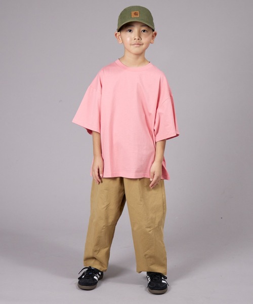 PAIRMANON STREET（ペアマノンストリート）の「【PAIRMANON STREET】無地 シンプル クレイジー 半袖 Tシャツ（Tシャツ/カットソー・キッズ・ベージュ系その他/ピンク/カーキ/ベージュ/イエロー/ホワイト系その他/ホワイト/ブラック/パープル/ブラック系その他・130/140/150/100/120/160/90/110）」の11枚目の写真