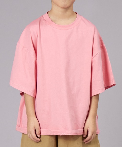 PAIRMANON STREET（ペアマノンストリート）の「【PAIRMANON STREET】無地 シンプル クレイジー 半袖 Tシャツ（Tシャツ/カットソー・キッズ・ベージュ系その他/ピンク/カーキ/ベージュ/イエロー/ホワイト系その他/ホワイト/ブラック/パープル/ブラック系その他・130/140/150/100/120/160/90/110）」の14枚目の写真