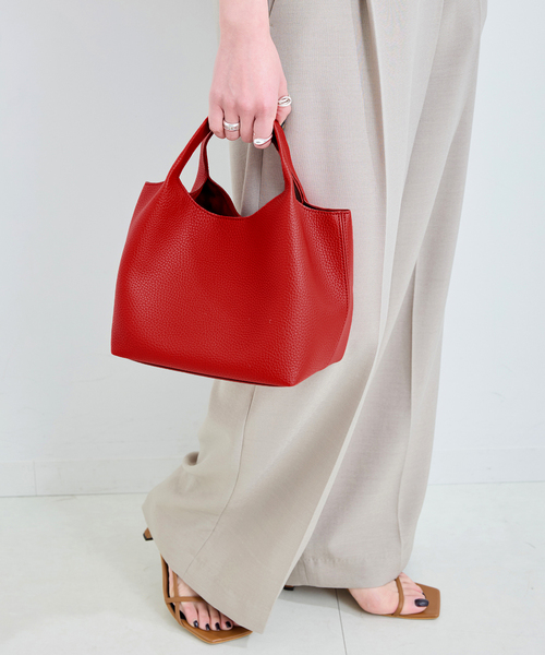 B.C STOCK（ベーセーストック）の「スクエアハンドBAG（ショルダーバッグ・レディース・アイボリー/ネイビー/レッド/ベージュ・FREE）」の4枚目の写真