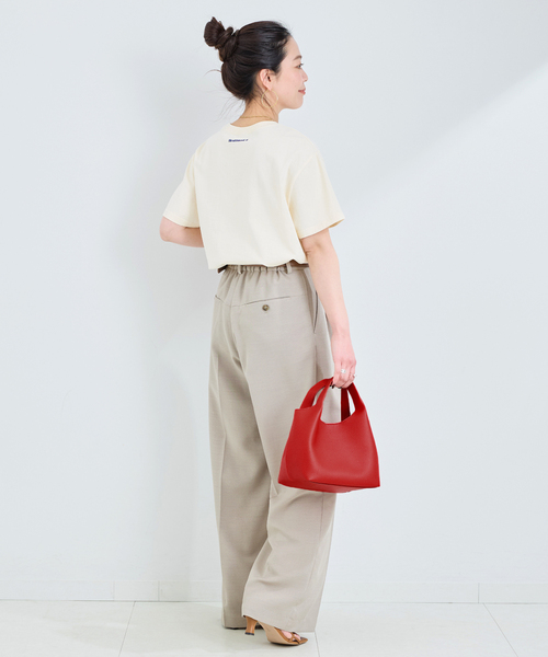 B.C STOCK（ベーセーストック）の「スクエアハンドBAG（ショルダーバッグ・レディース・アイボリー/ネイビー/レッド/ベージュ・FREE）」の7枚目の写真