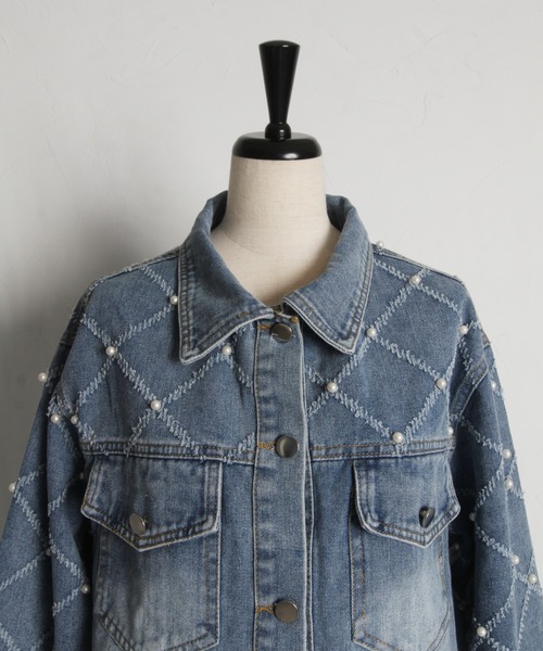 tocco closet（トッコ　クローゼット）の「【ZOZO限定】パールデニムジャケット（デニムジャケット・レディース・ブルー・M）」の17枚目の写真