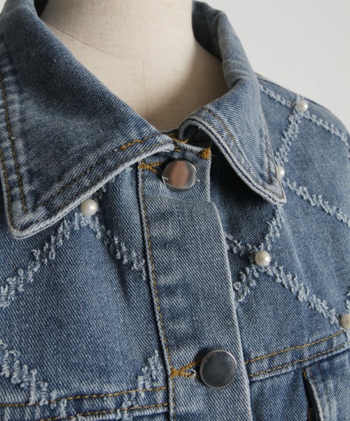 tocco closet（トッコ　クローゼット）の「【ZOZO限定】パールデニムジャケット（デニムジャケット・レディース・ブルー・M）」の18枚目の写真