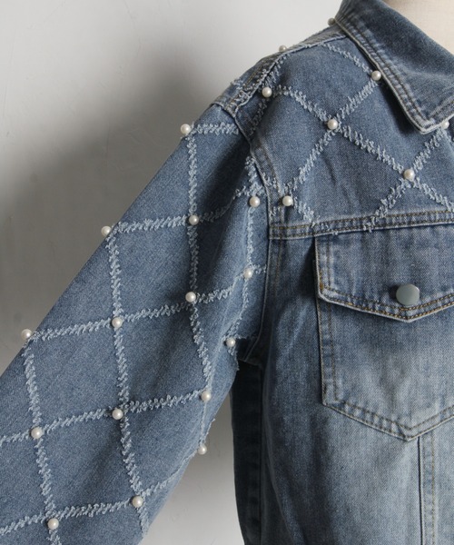 tocco closet（トッコ　クローゼット）の「【ZOZO限定】パールデニムジャケット（デニムジャケット・レディース・ブルー・M）」の21枚目の写真