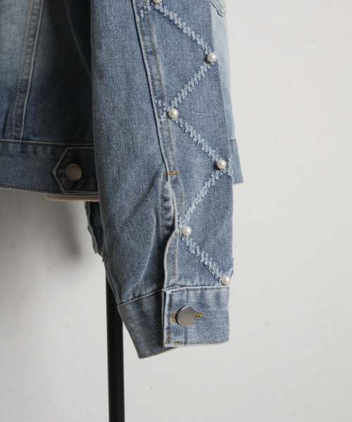 tocco closet（トッコ　クローゼット）の「【ZOZO限定】パールデニムジャケット（デニムジャケット・レディース・ブルー・M）」の22枚目の写真