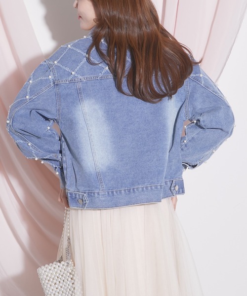 tocco closet（トッコ　クローゼット）の「【ZOZO限定】パールデニムジャケット（デニムジャケット・レディース・ブルー・M）」の7枚目の写真