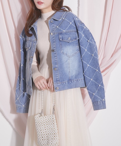 tocco closet（トッコ　クローゼット）の「【ZOZO限定】パールデニムジャケット（デニムジャケット・レディース・ブルー・M）」の11枚目の写真