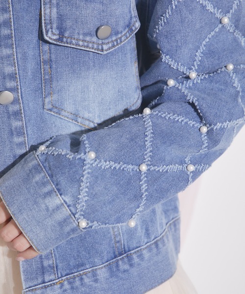 tocco closet（トッコ　クローゼット）の「【ZOZO限定】パールデニムジャケット（デニムジャケット・レディース・ブルー・M）」の15枚目の写真