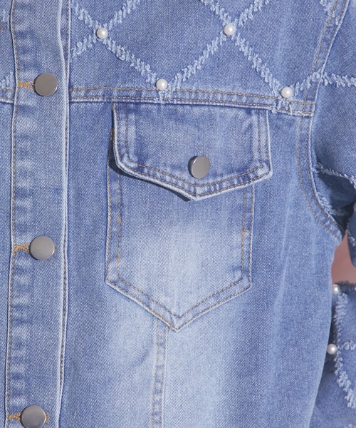 tocco closet（トッコ　クローゼット）の「【ZOZO限定】パールデニムジャケット（デニムジャケット・レディース・ブルー・M）」の16枚目の写真