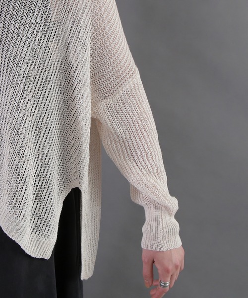 ROSE BUD（ローズバッド）の「ストローヤーンカーディガン（カーディガン/ボレロ・レディース・ブラック/ホワイト/ライトグリーン・ONE SIZE）」の13枚目の写真