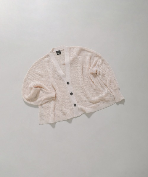 ROSE BUD（ローズバッド）の「ストローヤーンカーディガン（カーディガン/ボレロ・レディース・ブラック/ホワイト/ライトグリーン・ONE SIZE）」の15枚目の写真