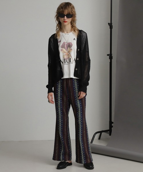 ROSE BUD（ローズバッド）の「ストローヤーンカーディガン（カーディガン/ボレロ・レディース・ブラック/ホワイト/ライトグリーン・ONE SIZE）」の16枚目の写真