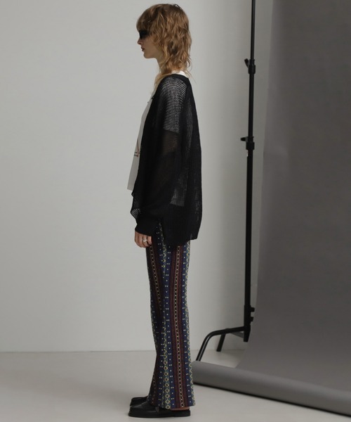 ROSE BUD（ローズバッド）の「ストローヤーンカーディガン（カーディガン/ボレロ・レディース・ブラック/ホワイト/ライトグリーン・ONE SIZE）」の17枚目の写真