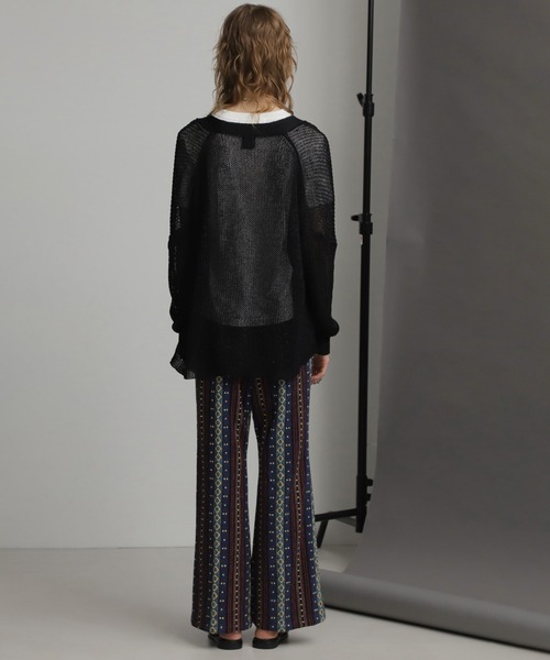 ROSE BUD（ローズバッド）の「ストローヤーンカーディガン（カーディガン/ボレロ・レディース・ブラック/ホワイト/ライトグリーン・ONE SIZE）」の18枚目の写真