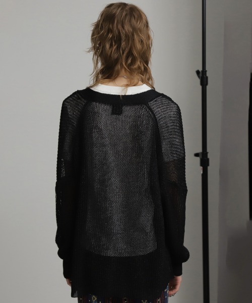 ROSE BUD（ローズバッド）の「ストローヤーンカーディガン（カーディガン/ボレロ・レディース・ブラック/ホワイト/ライトグリーン・ONE SIZE）」の21枚目の写真