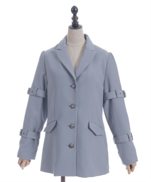 axes femme POETIQUE（アクシーズファムポエティック）の「ボンテージデザインジャケット（テーラードジャケット・レディース・ブラック/グレー・MEDIUM）」の22枚目の写真