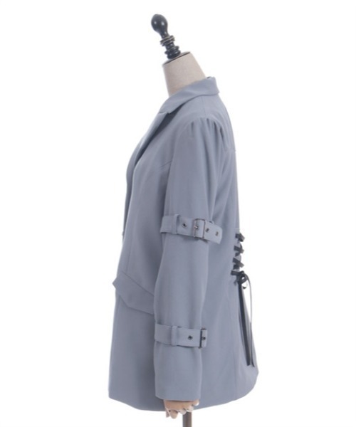 axes femme POETIQUE（アクシーズファムポエティック）の「ボンテージデザインジャケット（テーラードジャケット・レディース・ブラック/グレー・MEDIUM）」の21枚目の写真