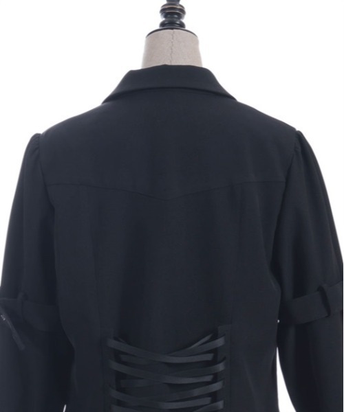 axes femme POETIQUE（アクシーズファムポエティック）の「ボンテージデザインジャケット（テーラードジャケット・レディース・ブラック/グレー・MEDIUM）」の5枚目の写真