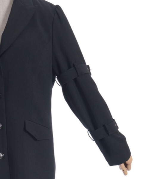 axes femme POETIQUE（アクシーズファムポエティック）の「ボンテージデザインジャケット（テーラードジャケット・レディース・ブラック/グレー・MEDIUM）」の3枚目の写真