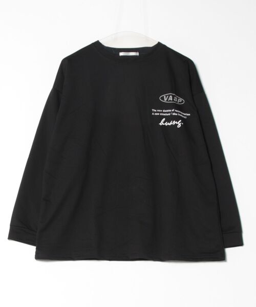 Asterellivi(アステレリビ)の「ビッグシルエットプリントロングTシャツ(Tシャツ/カットソー・レディース・ブラック/ブルー/ホワイト・FREE)」の11枚目の写真