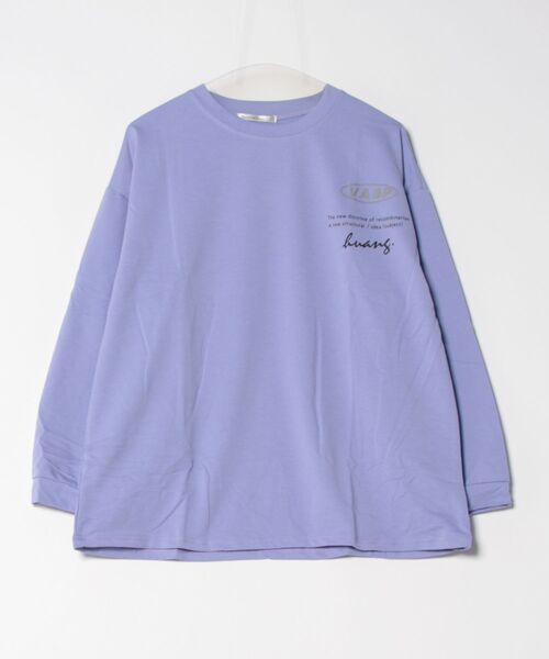 Asterellivi(アステレリビ)の「ビッグシルエットプリントロングTシャツ(Tシャツ/カットソー・レディース・ブラック/ブルー/ホワイト・FREE)」の12枚目の写真