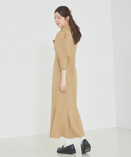 美的掲載】テーラードカラーマーメイドワンピース オケージョン
