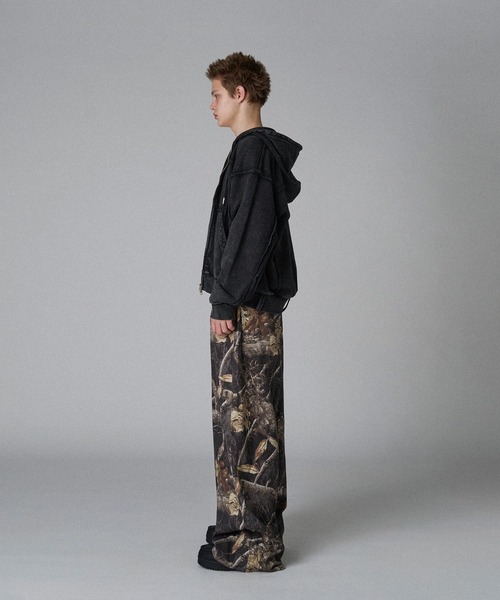 WISH FOR EVER（ウィッシュフォーエバー）の「ASSORT HEAVY WEIGHT FRINGE BELT LOOP DOUBLE ZIP HOODIE/アソートヘビーウエイトフリンジベルトループダブルジップフーディ（パーカー・メンズ・ピンク/ブラウン/ブラック・LARGE/MEDIUM）」の10枚目の写真