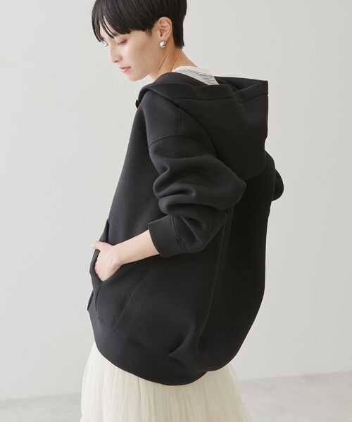 AMERICAN HOLIC(アメリカンホリック)の「ダンボールポンチZIPパーカー(パーカー・レディース・グレー系その他/グレイッシュベージュ/ブラック・M/L)」の14枚目の写真