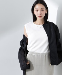 NANO universe | UVカット抗菌防臭吸水速乾イージーケアノースリーブ(Tシャツ/カットソー)