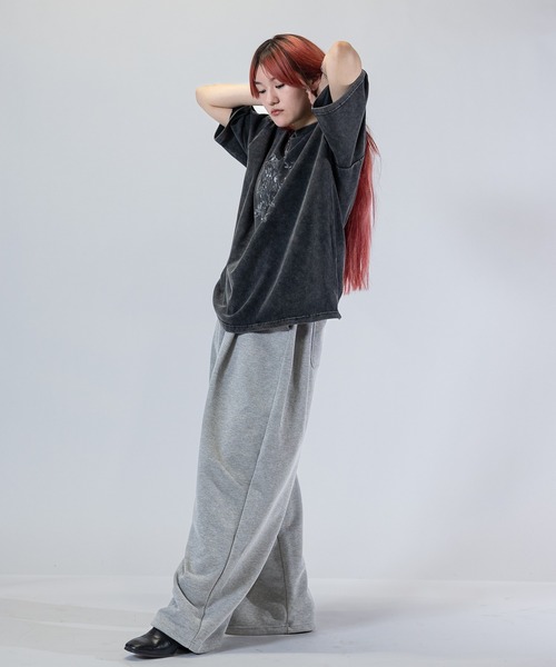 Naive magic(ナイーブマジック)の「【a】〔Naive Magic〕スノーウォッシュ フラワー/アブストラクト プリントTシャツ(Tシャツ/カットソー・メンズ・ブラック系1/ブラック系2・MEDIUM/LARGE)」の7枚目の写真