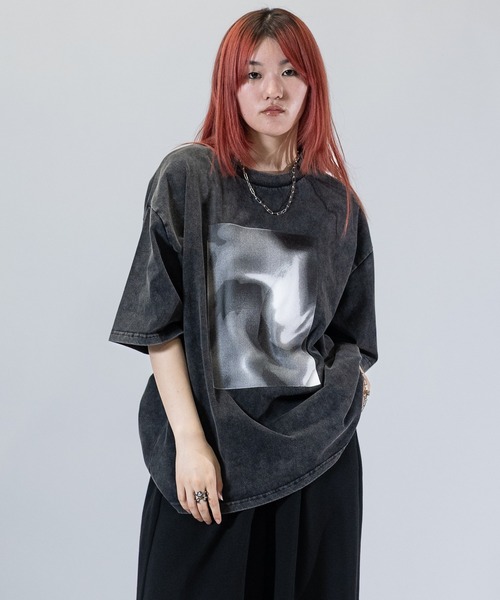 Naive magic(ナイーブマジック)の「【a】〔Naive Magic〕スノーウォッシュ フラワー/アブストラクト プリントTシャツ(Tシャツ/カットソー・メンズ・ブラック系1/ブラック系2・MEDIUM/LARGE)」の10枚目の写真