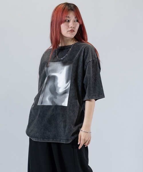 Naive magic(ナイーブマジック)の「【a】〔Naive Magic〕スノーウォッシュ フラワー/アブストラクト プリントTシャツ(Tシャツ/カットソー・メンズ・ブラック系1/ブラック系2・MEDIUM/LARGE)」の14枚目の写真