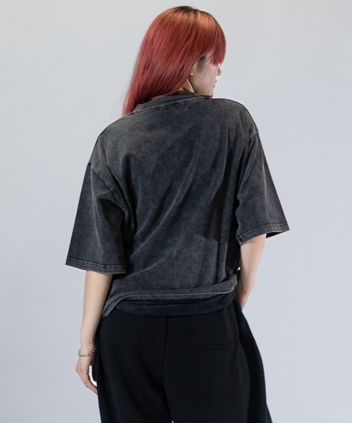 Naive magic(ナイーブマジック)の「【a】〔Naive Magic〕スノーウォッシュ フラワー/アブストラクト プリントTシャツ(Tシャツ/カットソー・メンズ・ブラック系1/ブラック系2・MEDIUM/LARGE)」の15枚目の写真