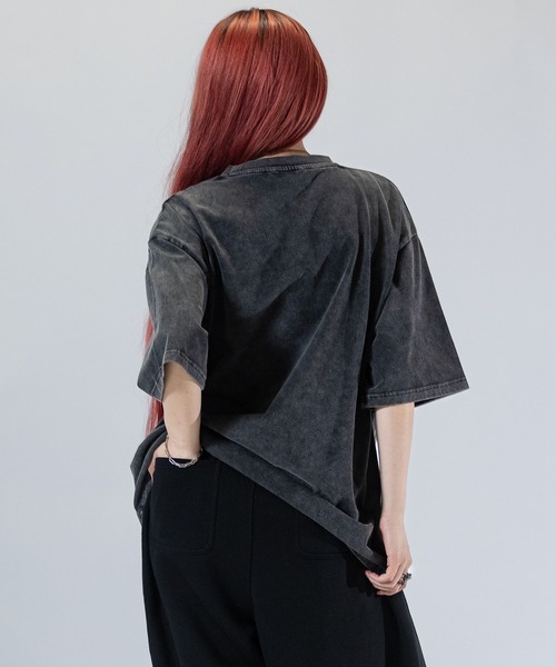 Naive magic(ナイーブマジック)の「【a】〔Naive Magic〕スノーウォッシュ フラワー/アブストラクト プリントTシャツ(Tシャツ/カットソー・メンズ・ブラック系1/ブラック系2・MEDIUM/LARGE)」の16枚目の写真