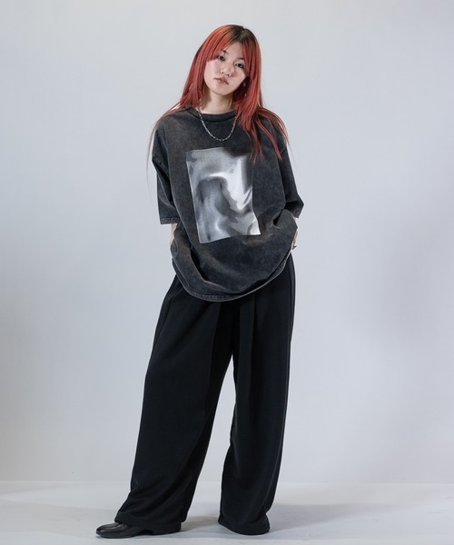 Naive magic(ナイーブマジック)の「【a】〔Naive Magic〕スノーウォッシュ フラワー/アブストラクト プリントTシャツ(Tシャツ/カットソー・メンズ・ブラック系1/ブラック系2・MEDIUM/LARGE)」の18枚目の写真