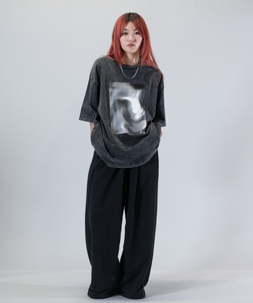 Naive magic(ナイーブマジック)の「【a】〔Naive Magic〕スノーウォッシュ フラワー/アブストラクト プリントTシャツ(Tシャツ/カットソー・メンズ・ブラック系1/ブラック系2・MEDIUM/LARGE)」の19枚目の写真