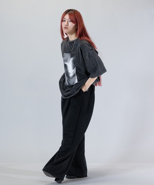 Naive magic(ナイーブマジック)の「【a】〔Naive Magic〕スノーウォッシュ フラワー/アブストラクト プリントTシャツ(Tシャツ/カットソー・メンズ・ブラック系1/ブラック系2・MEDIUM/LARGE)」の20枚目の写真