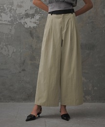 ADAM ET ROPE' | 【EMOELLE】バイカラーベルトドレスパンツ(その他パンツ)