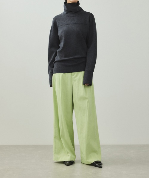 ADAM ET ROPE'（アダムエロペ）の「【EMOELLE】バイカラーベルトドレスパンツ（その他パンツ・レディース・ベージュ系その他/ブラウン/ピンク系その他2/ブラック系その他/グリーン系その他3/キャメル/グリーン系その他/ベージュ系その他2・38/36/34）」の20枚目の写真