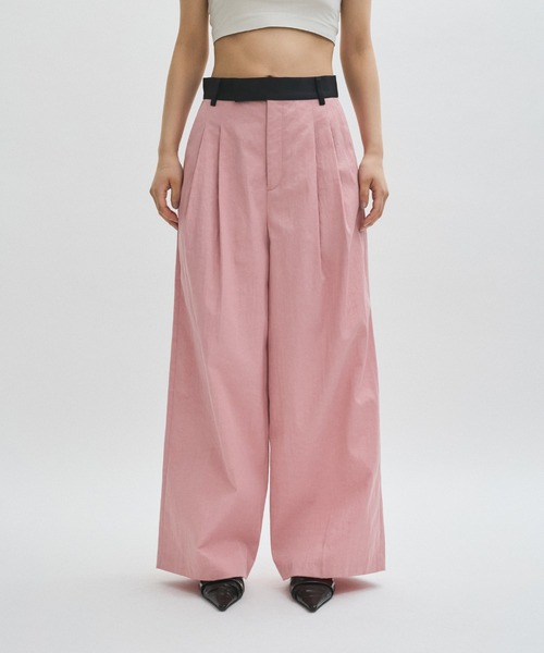 期間限定値下げ中！ アダムエロペ　エモエレ　バイカラードレスパンツ 期間限定値下げ中！ アダムエロペ エモエレ バイカラードレスパンツ