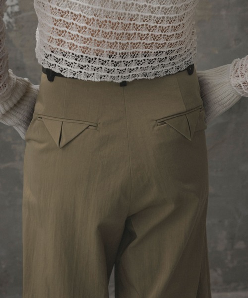 EMOELLE】バイカラーベルトドレスパンツ（その他パンツ）｜ADAM