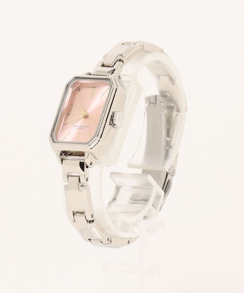 EDIT COLOGNE（エディットコロン）の「シルバーメタルウォッチ（アナログ腕時計・レディース・ピンク/ブルー・ﾌﾘ-）」の2枚目の写真