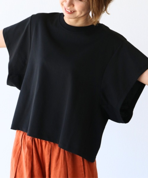 sanpo kuschel(サンポクシェル)の「とにかく涼しいTシャツトップス(Tシャツ/カットソー・レディース・ホワイト/ブラック・FREE)」の1枚目の写真
