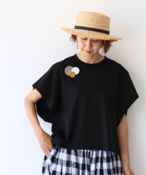 sanpo kuschel(サンポクシェル)の「とにかく涼しいTシャツトップス(Tシャツ/カットソー・レディース・ホワイト/ブラック・FREE)」の19枚目の写真